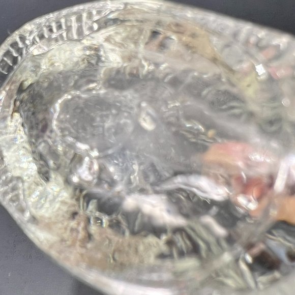 Vtg LE Smith Co Perfume Bottle Fleur de Lis Vanity Beaded Medallion 40s - Picture 9 of 16